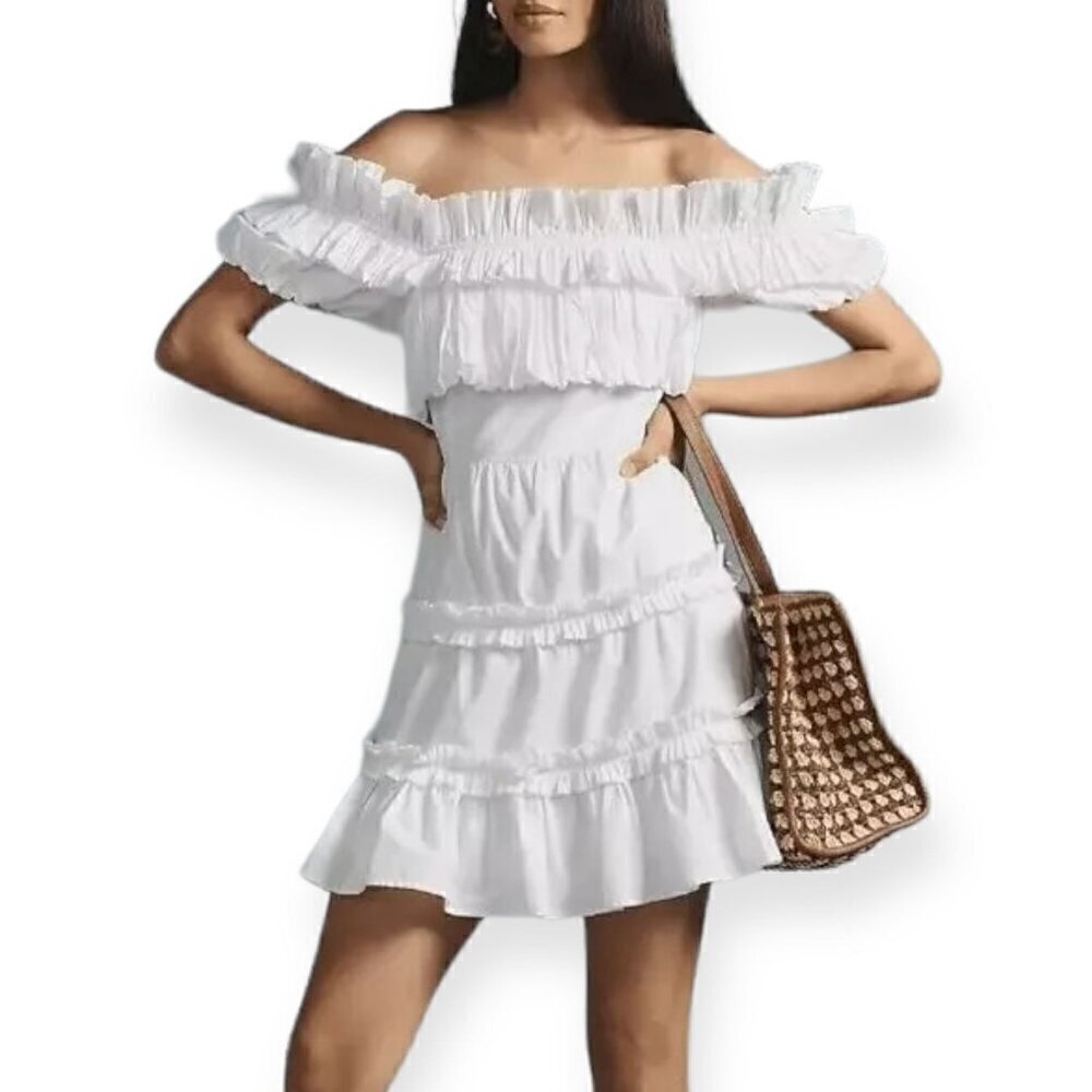 LOVE THE LABEL ROSALIE mini dress, white,‎ Size XS, NWT